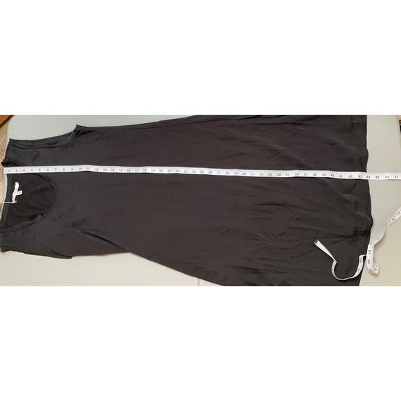 Avec Les Filles Bias Cut Midi Slip Dress in Washed Black Satin Size L NWT - Picture 5 of 7